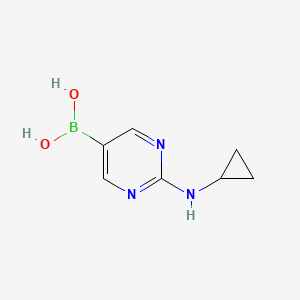 (2-(Cyclopropylamino)pyrimidin-5-yl)boronic acid chemical structure (CAS 1312942-14-5)