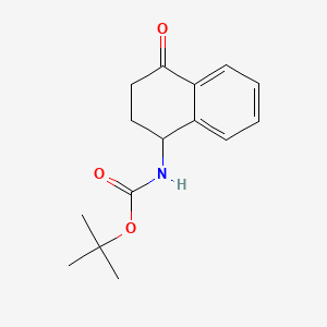 tert-Butyl (4-oxo-1,2,3,4-tetrahydronaphthalen-1-yl)carbamate chemical structure (CAS 1313021-93-0)