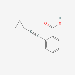 2-(Cyclopropylethynyl)benzoic acid chemical structure (CAS 1313028-09-9)