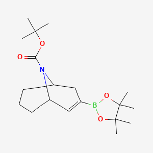 tert-Butyl 3-(4,4,5,5-tetramethyl-1,3,2-dioxaborolan-2-yl)-9-azabicyclo[3.3.1]non-3-ene-9-carboxylate chemical structure (CAS 1313034-25-1)
