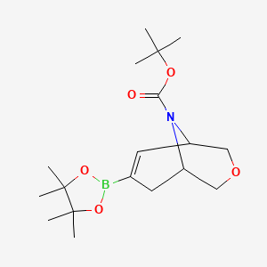 tert-Butyl 7-(4,4,5,5-tetramethyl-1,3,2-dioxaborolan-2-yl)-3-oxa-9-azabicyclo[3.3.1]non-6-ene-9-carboxylate chemical structure (CAS 1313034-29-5)