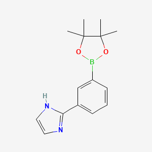 2-(3-(4,4,5,5-Tetramethyl-1,3,2-dioxaborolan-2-yl)phenyl)-1H-imidazole chemical structure (CAS 1313049-30-7)