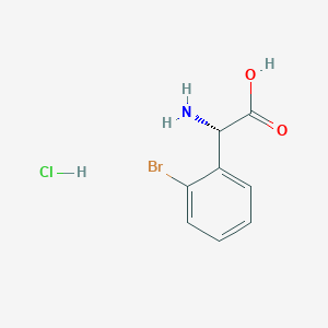 (S)-2-Amino-2-(2-bromophenyl)acetic acid hydrochloride chemical structure (CAS 1313219-33-8)