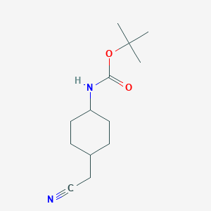 tert-Butyl (trans-4-(cyanomethyl)cyclohexyl)carbamate chemical structure (CAS 1313279-47-8)