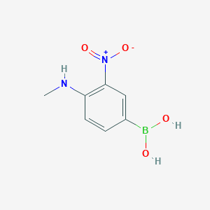 (4-(Methylamino)-3-nitrophenyl)boronic acid chemical structure (CAS 1313364-44-1)