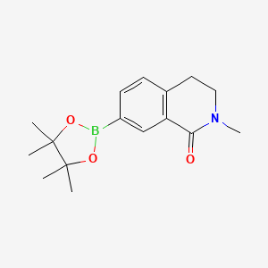 2-Methyl-7-(4,4,5,5-tetramethyl-1,3,2-dioxaborolan-2-yl)-3,4-dihydroisoquinolin-1(2H)-one chemical structure (CAS 1313399-69-7)
