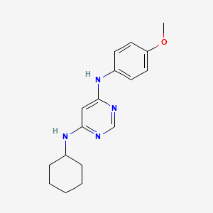 N4-Cyclohexyl-N6-(4-methoxyphenyl)pyrimidine-4,6-diamine chemical structure (CAS 1313491-22-3)