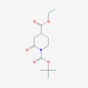 1-(tert-Butyl) 4-ethyl 2-oxopiperidine-1,4-dicarboxylate chemical structure (CAS 1313498-26-8)