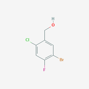 (5-Bromo-2-chloro-4-fluorophenyl)methanol chemical structure (CAS 1313512-86-5)
