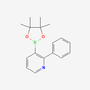 2-Phenyl-3-(4,4,5,5-tetramethyl-1,3,2-dioxaborolan-2-yl)pyridine chemical structure (CAS 1313519-78-6)