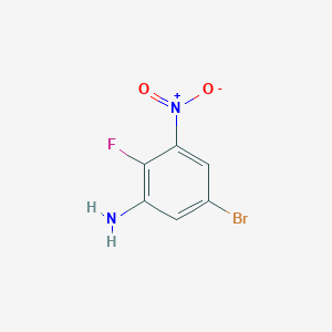 5-Bromo-2-fluoro-3-nitroaniline chemical structure (CAS 1313588-93-0)