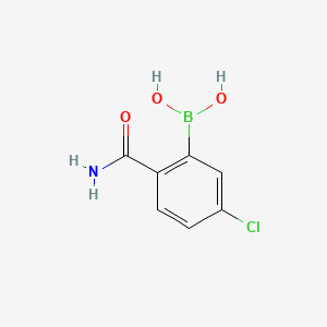 (2-Carbamoyl-5-chlorophenyl)boronic acid chemical structure (CAS 1313617-51-4)