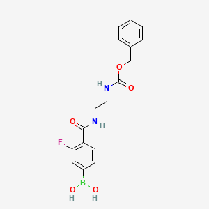 (4-((2-(((Benzyloxy)carbonyl)amino)ethyl)carbamoyl)-3-fluorophenyl)boronic acid chemical structure (CAS 1313712-88-7)