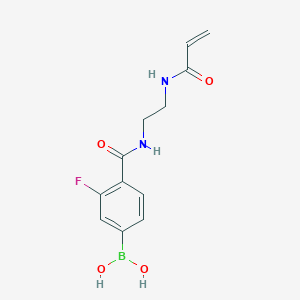 (4-((2-Acrylamidoethyl)carbamoyl)-3-fluorophenyl)boronic acid chemical structure (CAS 1313712-90-1)