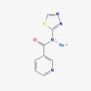 N-(1,3,4-Thiadiazol-2-yl)nicotinamide sodium salt chemical structure (CAS 1313731-99-5)