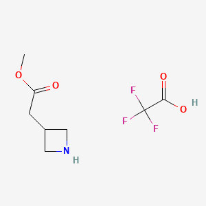 Methyl 2-(azetidin-3-yl)acetate 2,2,2-trifluoroacetate chemical structure (CAS 1313738-62-3)