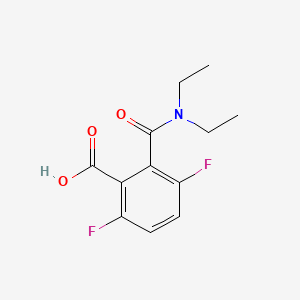 2-(Diethylcarbamoyl)-3,6-difluorobenzoic acid chemical structure (CAS 131401-56-4)