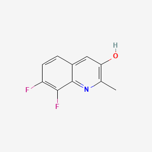 7,8-Difluoro-2-methylquinolin-3-ol chemical structure (CAS 1314012-50-4)