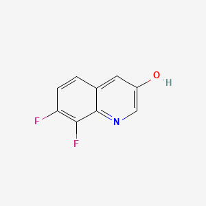 7,8-Difluoroquinolin-3-ol chemical structure (CAS 1314012-52-6)