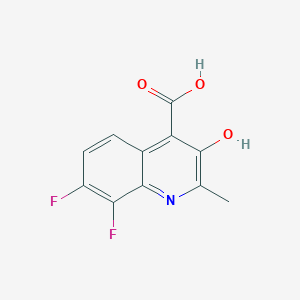 7,8-Difluoro-3-hydroxy-2-methylquinoline-4-carboxylic acid chemical structure (CAS 1314012-53-7)