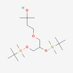 4-(2,3-Bis((tert-butyldimethylsilyl)oxy)propoxy)-2-methylbutan-2-ol chemical structure (CAS 1314036-60-6)
