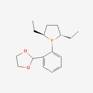 (2S,5S)-1-(2-(1,3-Dioxolan-2-yl)phenyl)-2,5-diethylphospholane chemical structure (CAS 1314246-02-0)