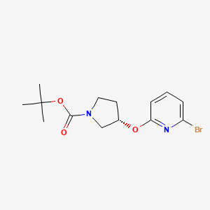 (S)-tert-Butyl 3-((6-bromopyridin-2-yl)oxy)pyrrolidine-1-carboxylate chemical structure (CAS 1314354-48-7)