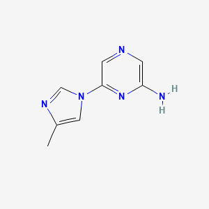 6-(4-Methyl-1H-imidazol-1-yl)pyrazin-2-amine chemical structure (CAS 1314355-64-0)