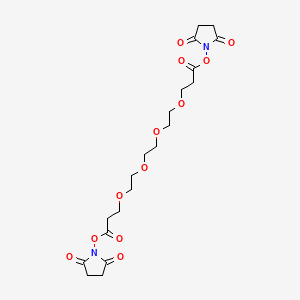 Bis(2,5-dioxopyrrolidin-1-yl) 4,7,10,13-tetraoxahexadecane-1,16-dioate chemical structure (CAS 1314378-11-4)