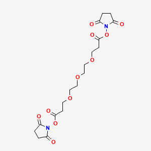 Bis(2,5-dioxopyrrolidin-1-yl) 3,3'-((oxybis(ethane-2,1-diyl))bis(oxy))dipropanoate chemical structure (CAS 1314378-16-9)