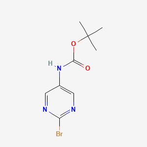 tert-Butyl (2-bromopyrimidin-5-yl)carbamate chemical structure (CAS 1314390-34-5)
