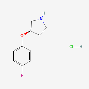 (R)-3-(4-Fluorophenoxy)pyrrolidine hydrochloride chemical structure (CAS 1314419-67-4)