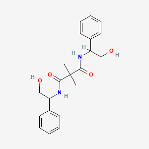 N1,N3-Bis(2-hydroxy-1-phenylethyl)-2,2-dimethylmalonamide chemical structure (CAS 131457-47-1)
