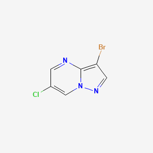 3-Bromo-6-chloropyrazolo[1,5-a]pyrimidine chemical structure (CAS 1314893-92-9)