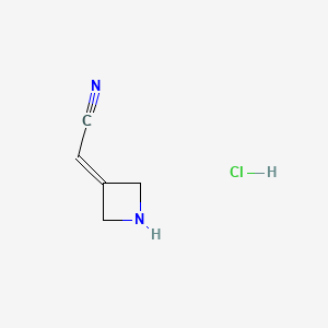 2-(Azetidin-3-ylidene)acetonitrile hydrochloride chemical structure (CAS 1314910-43-4)