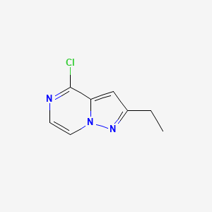 4-Chloro-2-ethylpyrazolo[1,5-a]pyrazine chemical structure (CAS 1314920-11-0)