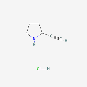 2-Ethynylpyrrolidine hydrochloride chemical structure (CAS 1314937-87-5)