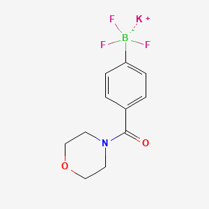 Potassium trifluoro(4-(morpholine-4-carbonyl)phenyl)borate chemical structure (CAS 1314957-11-3)