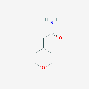 2-(Tetrahydro-2H-pyran-4-yl)acetamide chemical structure (CAS 1314961-38-0)