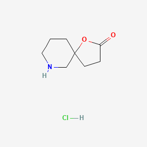 1-Oxa-7-azaspiro[4.5]decan-2-one hydrochloride chemical structure (CAS 1314961-56-2)