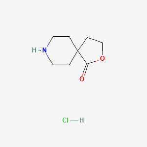 2-Oxa-8-azaspiro[4.5]decan-1-one hydrochloride chemical structure (CAS 1314965-08-6)