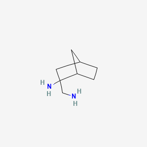 2-(Aminomethyl)bicyclo[2.2.1]heptan-2-amine chemical structure (CAS 1314973-64-2)