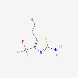 (2-Amino-4-(trifluoromethyl)thiazol-5-yl)methanol chemical structure (CAS 1314977-20-2)