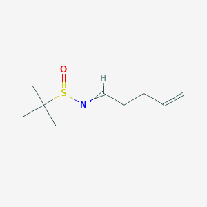 2-Methyl-N-(pent-4-en-1-ylidene)propane-2-sulfinamide chemical structure (CAS 1314991-82-6)