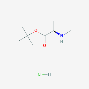 (R)-tert-Butyl 2-(methylamino)propanoate hydrochloride chemical structure (CAS 1314999-27-3)