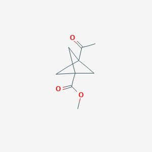 Methyl 3-acetylbicyclo[1.1.1]pentane-1-carboxylate chemical structure (CAS 131515-42-9)
