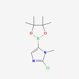 2-Chloro-1-methyl-5-(4,4,5,5-tetramethyl-1,3,2-dioxaborolan-2-yl)-1H-imidazole chemical structure (CAS 1315281-29-8)
