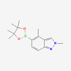 2,4-Dimethyl-5-(4,4,5,5-tetramethyl-1,3,2-dioxaborolan-2-yl)-2H-indazole chemical structure (CAS 1315335-61-5)