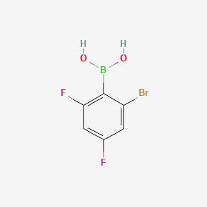 (2-Bromo-4,6-difluorophenyl)boronic acid chemical structure (CAS 1315339-48-0)