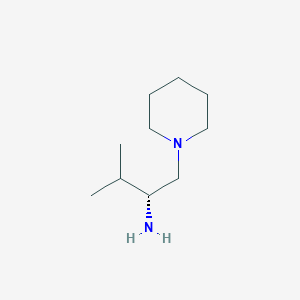 (R)-3-Methyl-1-(piperidin-1-yl)butan-2-amine chemical structure (CAS 1315360-79-2)